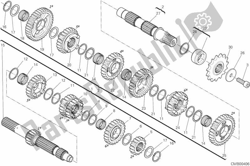 Todas las partes para Caja De Cambios de Ducati Superbike 959 Panigale ABS 2016